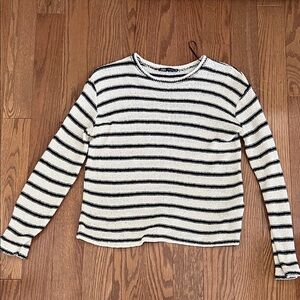 Zara Striped Black and White Women's Top